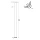 TABLE LEG CRB D.60 / CHROME